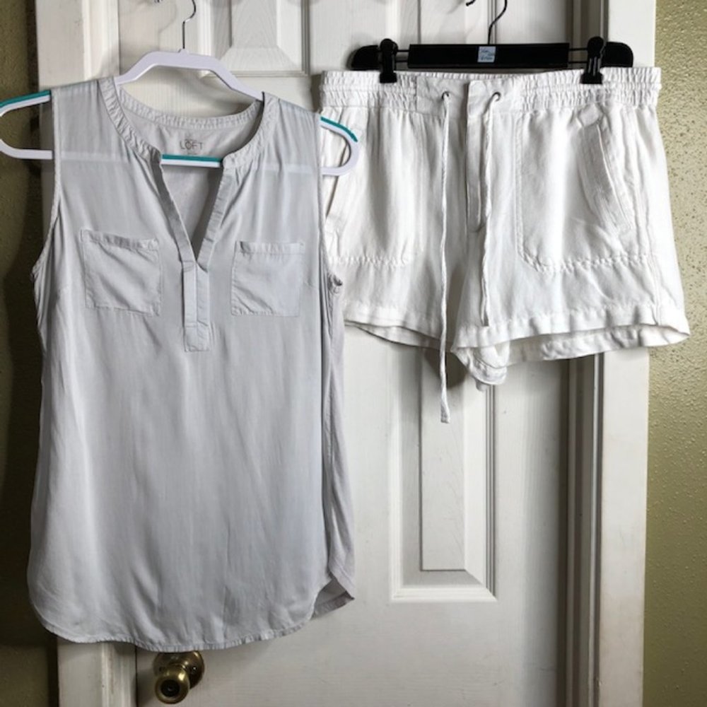 Lou & Grey Summer Shorts & Loft Top - 2 pc bundle